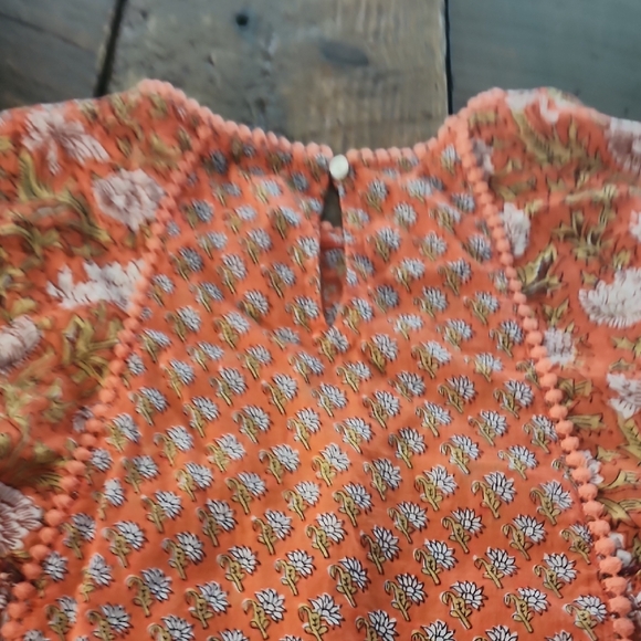 Rachel Zoe Orange Floral Blouse - Picture 6 of 6